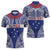 Personalised Toa Samoa Rugby Spirit Zipper Polo Shirt Blue Samoan Tribal Pattern - Polynesian Pride