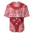 Personalised Toa Samoa Rugby Spirit Baseball Jersey Red Samoan Tribal Pattern - Polynesian Pride