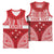 Personalised Toa Samoa Rugby Spirit Basketball Jersey Red Samoan Tribal Pattern - Polynesian Pride
