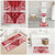 Personalised Toa Samoa Rugby Spirit Bathroom Set Red Samoan Tribal Pattern - Polynesian Pride