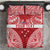 Personalised Toa Samoa Rugby Spirit Bedding Set Red Samoan Tribal Pattern - Polynesian Pride