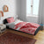 Personalised Toa Samoa Rugby Spirit Bedding Set Red Samoan Tribal Pattern - Polynesian Pride