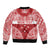 Personalised Toa Samoa Rugby Spirit Bomber Jacket Red Samoan Tribal Pattern - Polynesian Pride