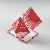 Personalised Toa Samoa Rugby Spirit Canvas Wall Art Red Samoan Tribal Pattern - Polynesian Pride