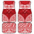 Personalised Toa Samoa Rugby Spirit Car Mats Red Samoan Tribal Pattern - Polynesian Pride