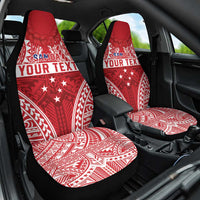 Personalised Toa Samoa Rugby Spirit Car Seat Cover Red Samoan Tribal Pattern - Polynesian Pride