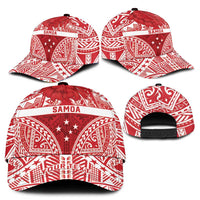 Personalised Toa Samoa Rugby Spirit Classic Cap Red Samoan Tribal Pattern - Polynesian Pride