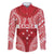 Personalised Toa Samoa Rugby Spirit Family Matching Long Sleeve Bodycon Dress and Hawaiian Shirt Red Samoan Tribal Pattern - Polynesian Pride