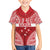 Personalised Toa Samoa Rugby Spirit Family Matching Off Shoulder Short Dress and Hawaiian Shirt Red Samoan Tribal Pattern - Polynesian Pride