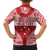 Personalised Toa Samoa Rugby Spirit Family Matching Short Sleeve Bodycon Dress and Hawaiian Shirt Red Samoan Tribal Pattern - Polynesian Pride