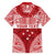 Personalised Toa Samoa Rugby Spirit Family Matching Short Sleeve Bodycon Dress and Hawaiian Shirt Red Samoan Tribal Pattern - Polynesian Pride