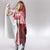 Personalised Toa Samoa Rugby Spirit Hooded Blanket Red Samoan Tribal Pattern - Polynesian Pride