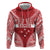 Personalised Toa Samoa Rugby Spirit Hoodie Red Samoan Tribal Pattern - Polynesian Pride