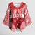Personalised Toa Samoa Rugby Spirit Kimono Sleeve Blouse Red Samoan Tribal Pattern - Polynesian Pride