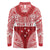 Personalised Toa Samoa Rugby Spirit Long Sleeve Polo Shirt Red Samoan Tribal Pattern - Polynesian Pride