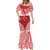 Personalised Toa Samoa Rugby Spirit Mermaid Dress Red Samoan Tribal Pattern - Polynesian Pride