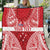 Personalised Toa Samoa Rugby Spirit Quilt Red Samoan Tribal Pattern - Polynesian Pride
