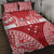 Personalised Toa Samoa Rugby Spirit Quilt Bed Set Red Samoan Tribal Pattern - Polynesian Pride