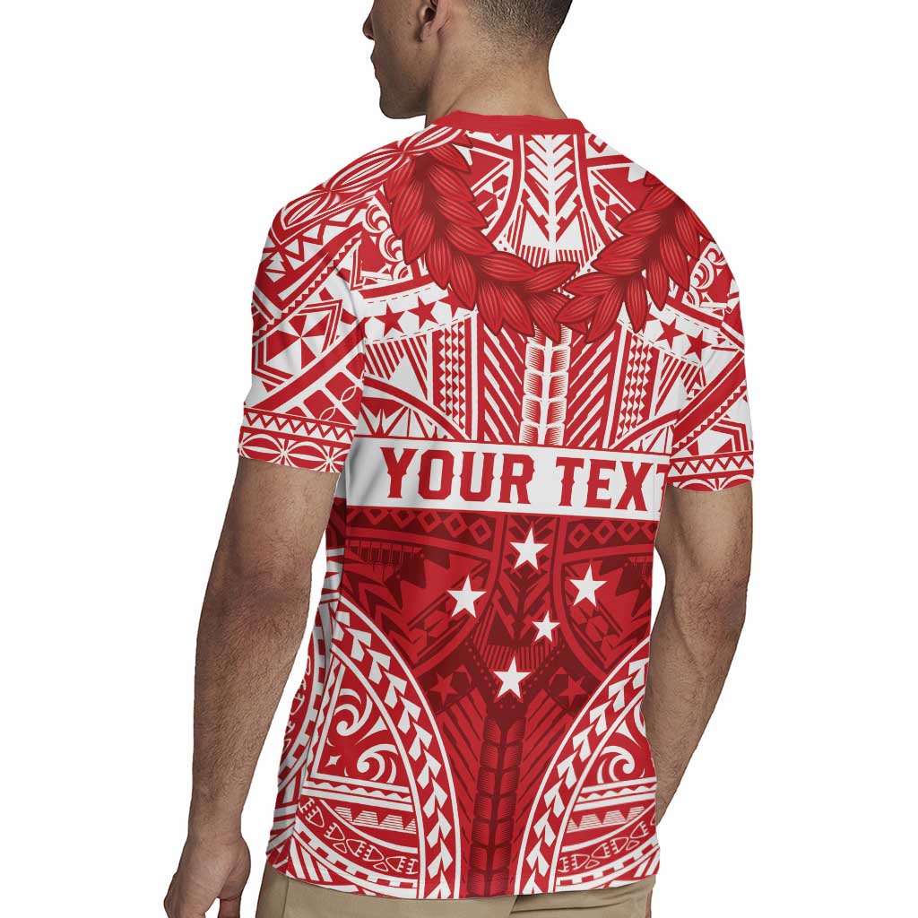 Personalised Toa Samoa Rugby Spirit Rugby Jersey Red Samoan Tribal Pattern - Polynesian Pride