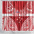 Personalised Toa Samoa Rugby Spirit Shower Curtain Red Samoan Tribal Pattern - Polynesian Pride