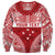 Personalised Toa Samoa Rugby Spirit Sweatshirt Red Samoan Tribal Pattern - Polynesian Pride