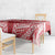 Personalised Toa Samoa Rugby Spirit Tablecloth Red Samoan Tribal Pattern - Polynesian Pride