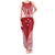 Personalised Toa Samoa Rugby Spirit Tank Maxi Dress Red Samoan Tribal Pattern - Polynesian Pride