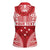 Personalised Toa Samoa Rugby Spirit Women Sleeveless Polo Shirt Red Samoan Tribal Pattern - Polynesian Pride