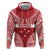 Personalised Toa Samoa Rugby Spirit Zip Hoodie Red Samoan Tribal Pattern - Polynesian Pride