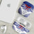 Personalised Toa Samoa Rugby Spirit AirPods Case White Samoan Tribal Pattern - Polynesian Pride