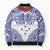 Personalised Toa Samoa Rugby Spirit Bomber Puffer Jacket White Samoan Tribal Pattern - Polynesian Pride