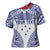 Personalised Toa Samoa Rugby Spirit Cross Shoulder Shirt White Samoan Tribal Pattern - Polynesian Pride