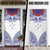 Personalised Toa Samoa Rugby Spirit Door Cover White Samoan Tribal Pattern - Polynesian Pride