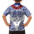 Personalised Toa Samoa Rugby Spirit Family Matching Off The Shoulder Long Sleeve Dress and Hawaiian Shirt White Samoan Tribal Pattern - Polynesian Pride