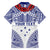 Personalised Toa Samoa Rugby Spirit Family Matching Off The Shoulder Long Sleeve Dress and Hawaiian Shirt White Samoan Tribal Pattern - Polynesian Pride