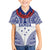 Personalised Toa Samoa Rugby Spirit Family Matching Off The Shoulder Long Sleeve Dress and Hawaiian Shirt White Samoan Tribal Pattern - Polynesian Pride