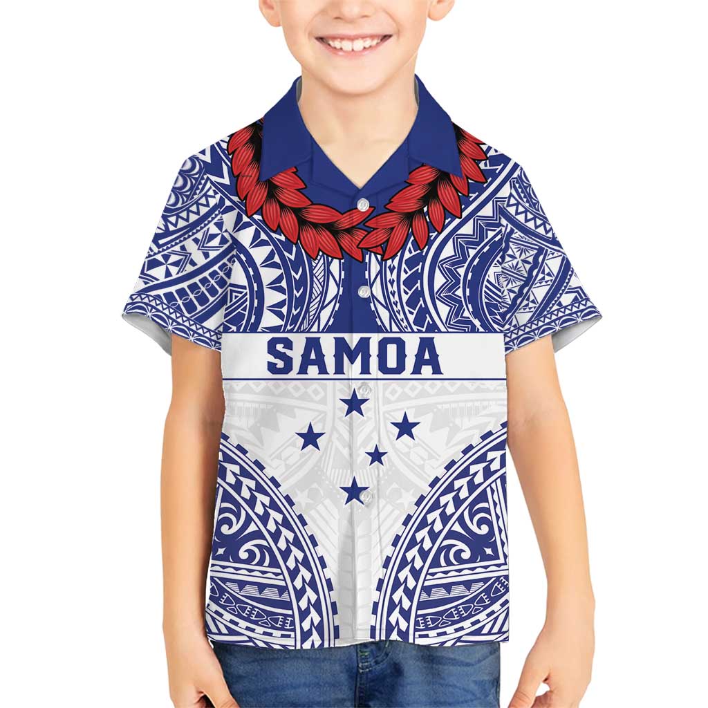 Personalised Toa Samoa Rugby Spirit Family Matching Off Shoulder Maxi Dress and Hawaiian Shirt White Samoan Tribal Pattern - Polynesian Pride