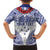 Personalised Toa Samoa Rugby Spirit Family Matching Off Shoulder Short Dress and Hawaiian Shirt White Samoan Tribal Pattern - Polynesian Pride