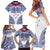 Personalised Toa Samoa Rugby Spirit Family Matching Short Sleeve Bodycon Dress and Hawaiian Shirt White Samoan Tribal Pattern - Polynesian Pride