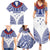 Personalised Toa Samoa Rugby Spirit Family Matching Summer Maxi Dress and Hawaiian Shirt White Samoan Tribal Pattern - Polynesian Pride