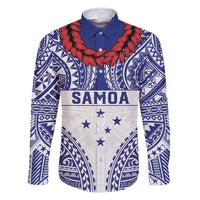Personalised Toa Samoa Rugby Spirit Family Matching Tank Maxi Dress and Hawaiian Shirt White Samoan Tribal Pattern - Polynesian Pride
