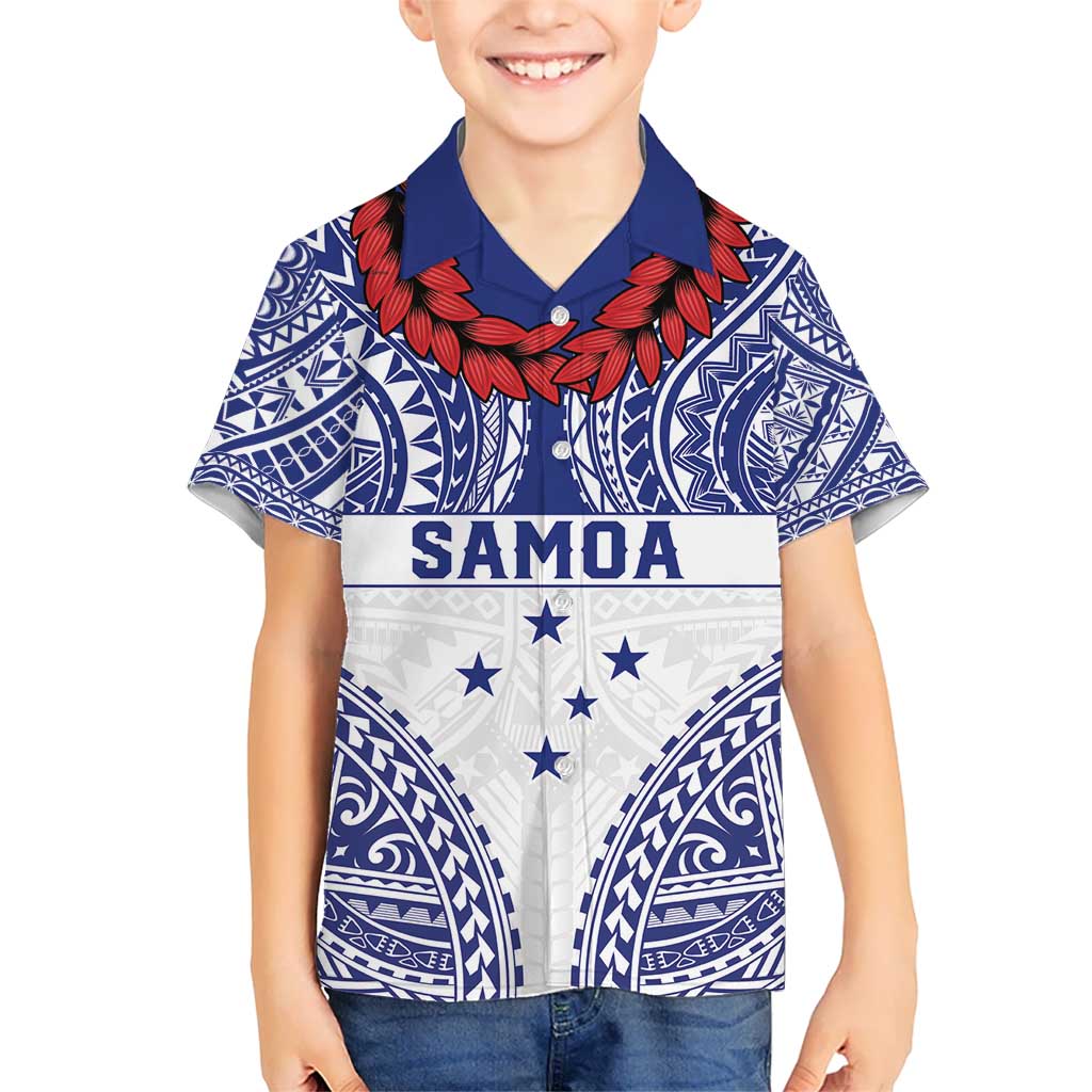 Personalised Toa Samoa Rugby Spirit Hawaiian Shirt White Samoan Tribal Pattern - Polynesian Pride