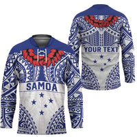 Personalised Toa Samoa Rugby Spirit Hockey Jersey White Samoan Tribal Pattern LT9 - Polynesian Pride