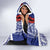 Personalised Toa Samoa Rugby Spirit Hooded Blanket White Samoan Tribal Pattern - Polynesian Pride