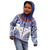 Personalised Toa Samoa Rugby Spirit Kid Hoodie White Samoan Tribal Pattern - Polynesian Pride