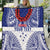 Personalised Toa Samoa Rugby Spirit Quilt White Samoan Tribal Pattern - Polynesian Pride
