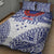 Personalised Toa Samoa Rugby Spirit Quilt Bed Set White Samoan Tribal Pattern - Polynesian Pride