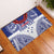Personalised Toa Samoa Rugby Spirit Rubber Doormat White Samoan Tribal Pattern - Polynesian Pride