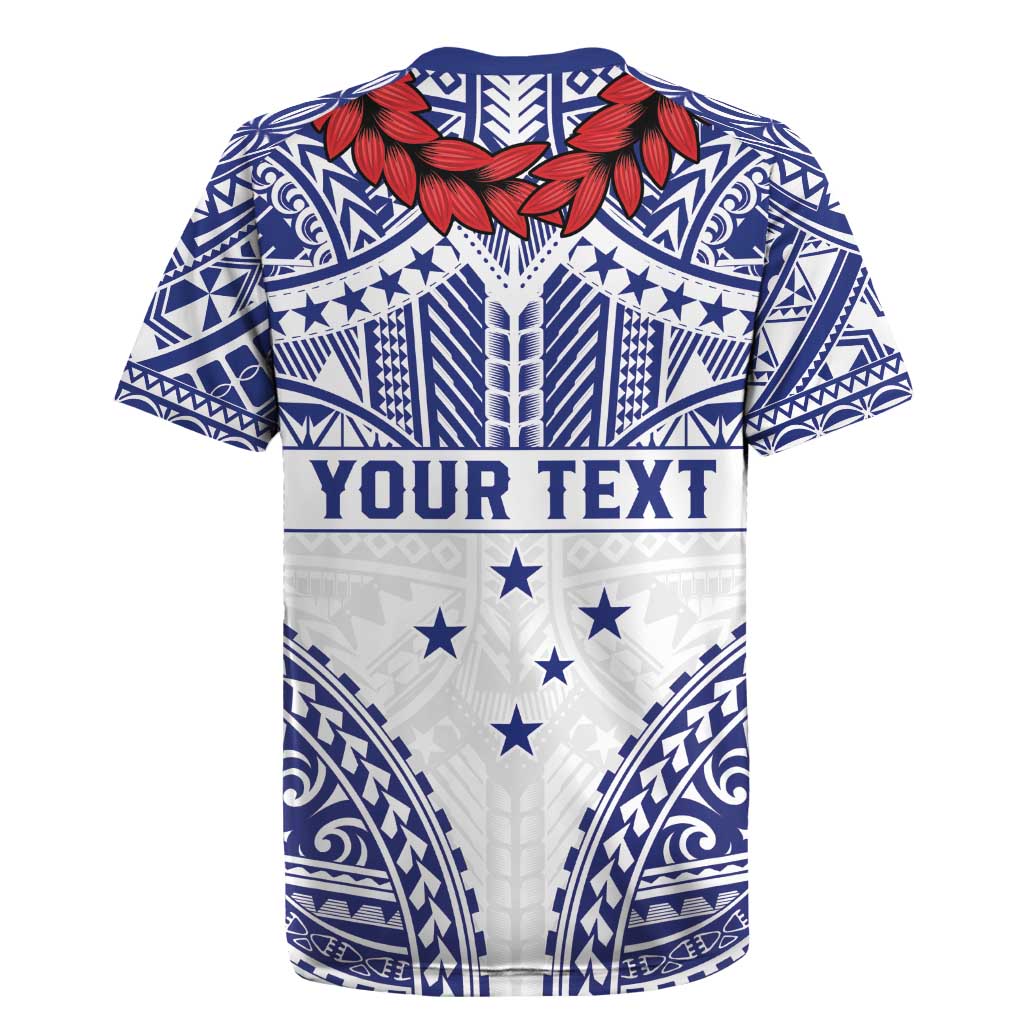 Personalised Toa Samoa Rugby Spirit Rugby Jersey White Samoan Tribal Pattern LT9 - Polynesian Pride