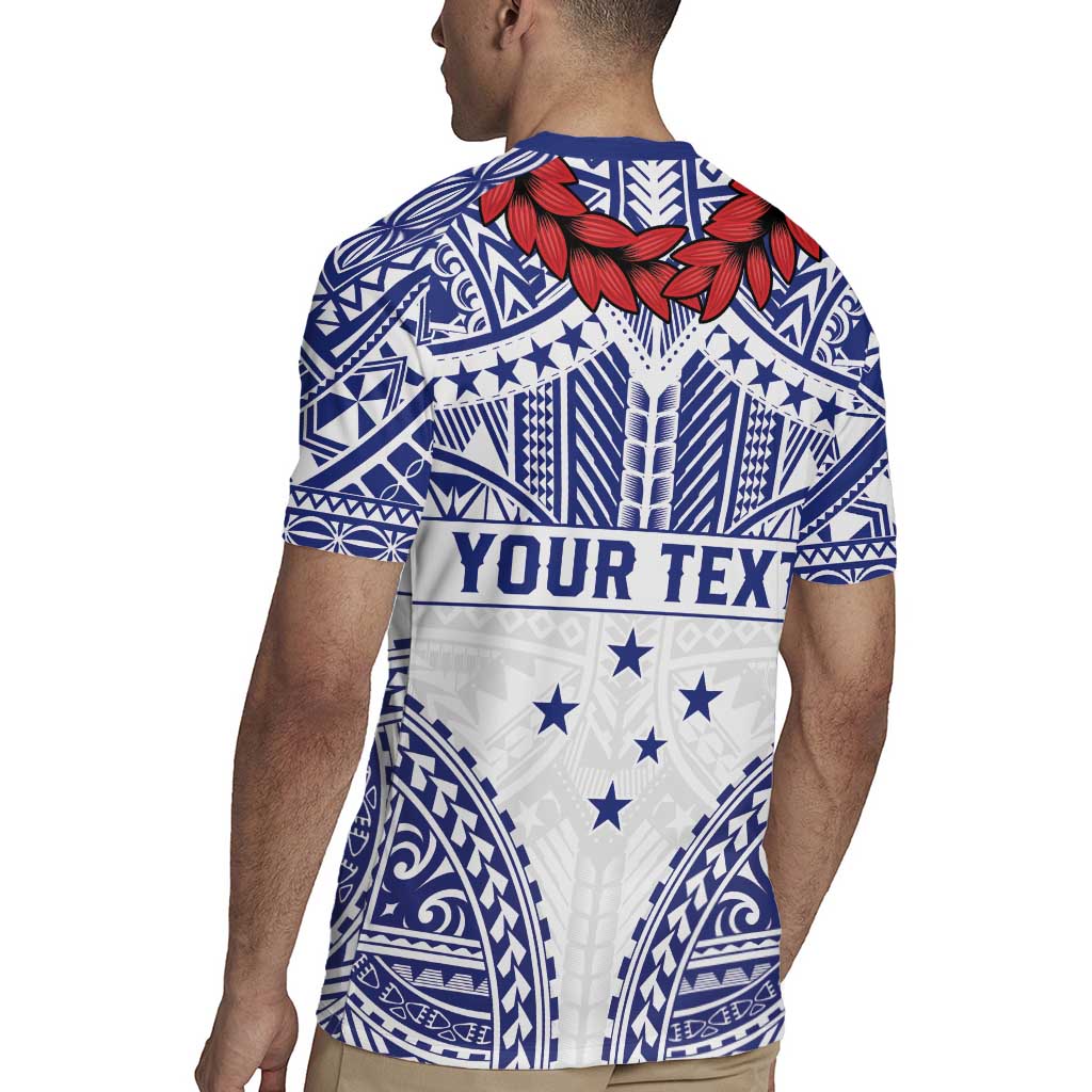 Personalised Toa Samoa Rugby Spirit Rugby Jersey White Samoan Tribal Pattern LT9 - Polynesian Pride